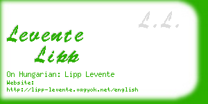 levente lipp business card